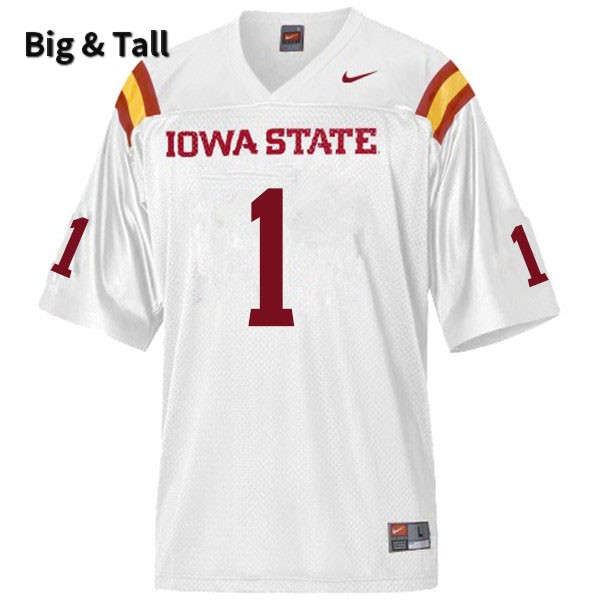 Iowa State Cyclones Men's #1 Datrone Young Nike NCAA Authentic White Big & Tall College Stitched Football Jersey WD42G62GB